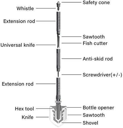 Outdoor Multi-purpose Camping Shovel