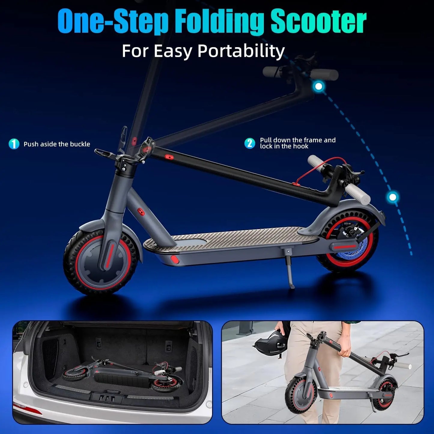 Foldable Electric Scooter With App, 8 inch Tires for Adults and Kids